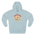 Retro "Moms Club" Fleece Hoodie — Sunshine Flower Graphic