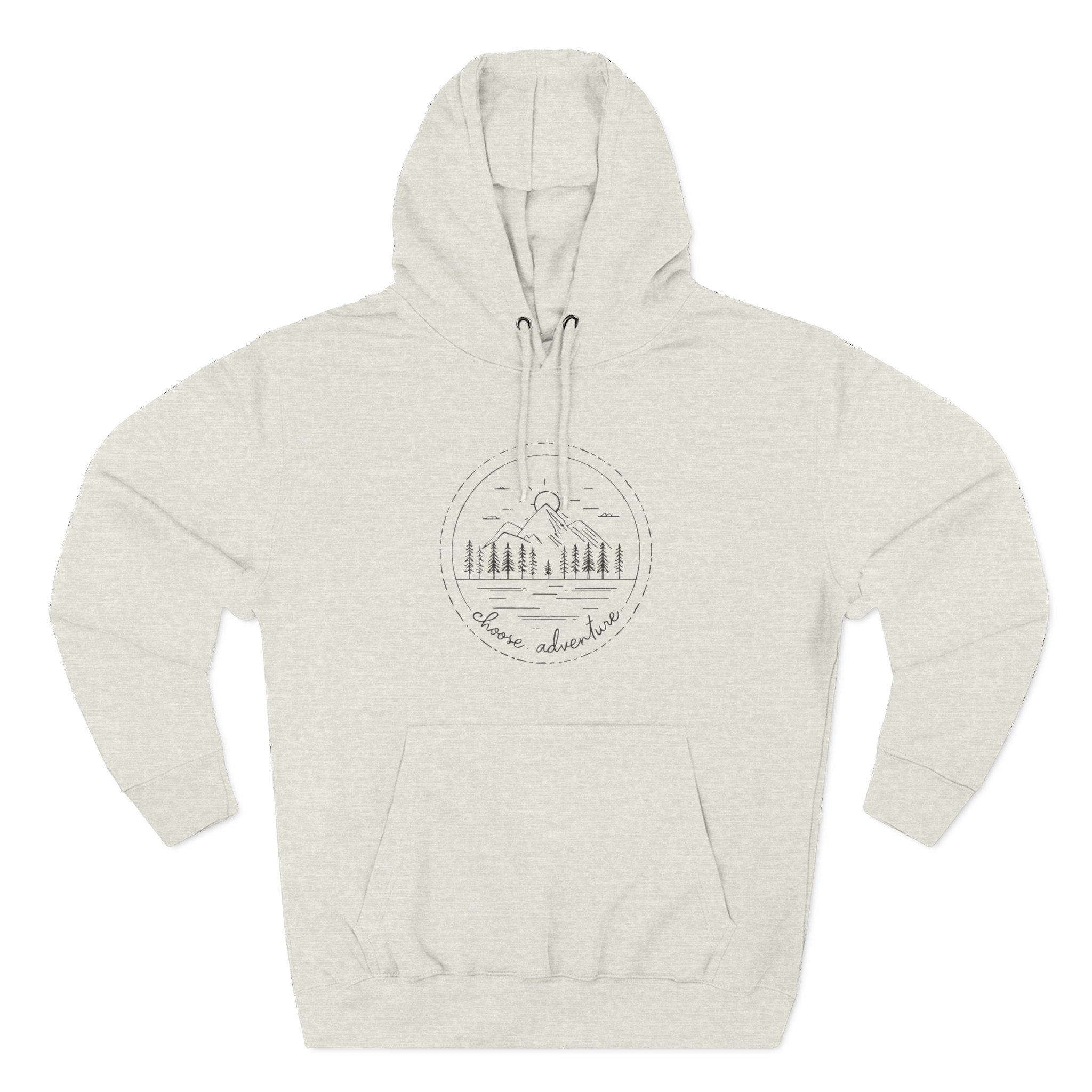 Cozy Minimalist 'Three-Panel' Fleece Hoodie — Soft White Pullover