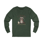 If I'm Moody Feed Me Treats Long Sleeve Tee — Cute Raccoon Graphic Shirt