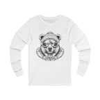 Bear with Goggles Long Sleeve Tee — Cozy Graphic Animal Shirt for Outdoorsy Lovers