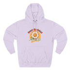 Retro "Moms Club" Fleece Hoodie — Sunshine Flower Graphic