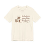 Coffee Racoon Tee — "I don't rise and shine... I caffeinate and try" Graphic T-Shirt