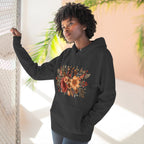 Autumn Floral Hoodie — Cozy Fall Sunflower & Mum Fleece Pullover