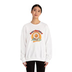 Oversaturated Moms Club Crewneck Sweatshirt — Retro Smiley Daisy Mom Gift