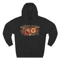 Autumn Floral Hoodie — Cozy Fall Sunflower & Mum Fleece Pullover