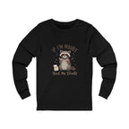 If I'm Moody Feed Me Treats Long Sleeve Tee — Cute Raccoon Graphic Shirt