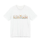 Floral Meadow Stripe Tee — Wildflower Band Graphic T-Shirt