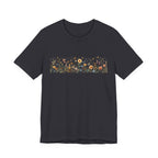 Floral Meadow Stripe Tee — Wildflower Band Graphic T-Shirt