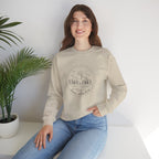Adventure Forest Crewneck Sweatshirt – Scenic Mountain & Trees Graphic ('Choose Adventure')