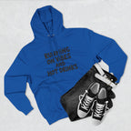 Running on Vibes and Hot Drinks Hoodie — Cozy Coffee Lover Pullover