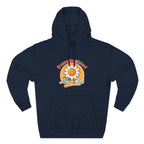 Retro "Moms Club" Fleece Hoodie — Sunshine Flower Graphic