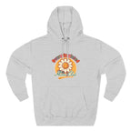 Retro "Moms Club" Fleece Hoodie — Sunshine Flower Graphic
