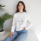 Adventure Forest Crewneck Sweatshirt – Scenic Mountain & Trees Graphic ('Choose Adventure')