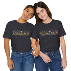 Floral Meadow Stripe Tee — Wildflower Band Graphic T-Shirt