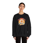 Oversaturated Moms Club Crewneck Sweatshirt — Retro Smiley Daisy Mom Gift