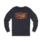Autumn Bloom Long Sleeve Tee — Rustic Fall Floral Shirt